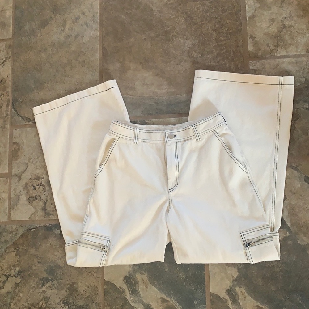 Dolls Kill bone hard knox contrast stitch jeans